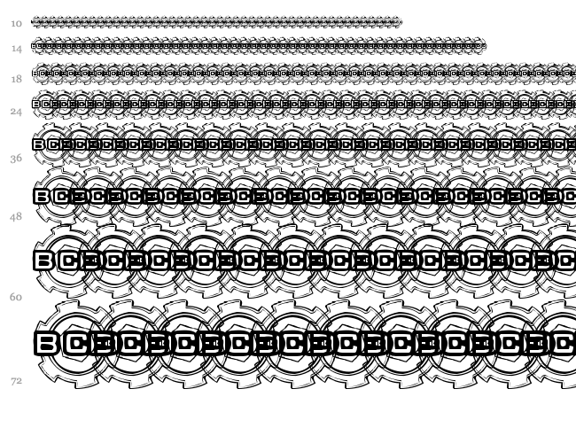 Bolt Cutter font waterfall